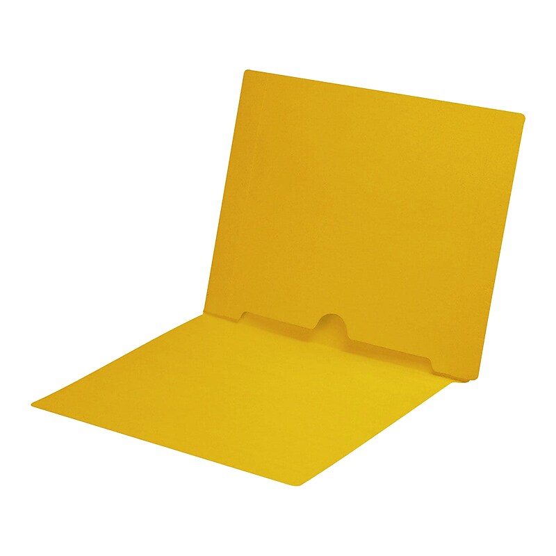 Medical Arts Press End Tab File Folder, Straight Cut, Letter-Size, Yellow, 50/Box (S-09017-YLW) image 1