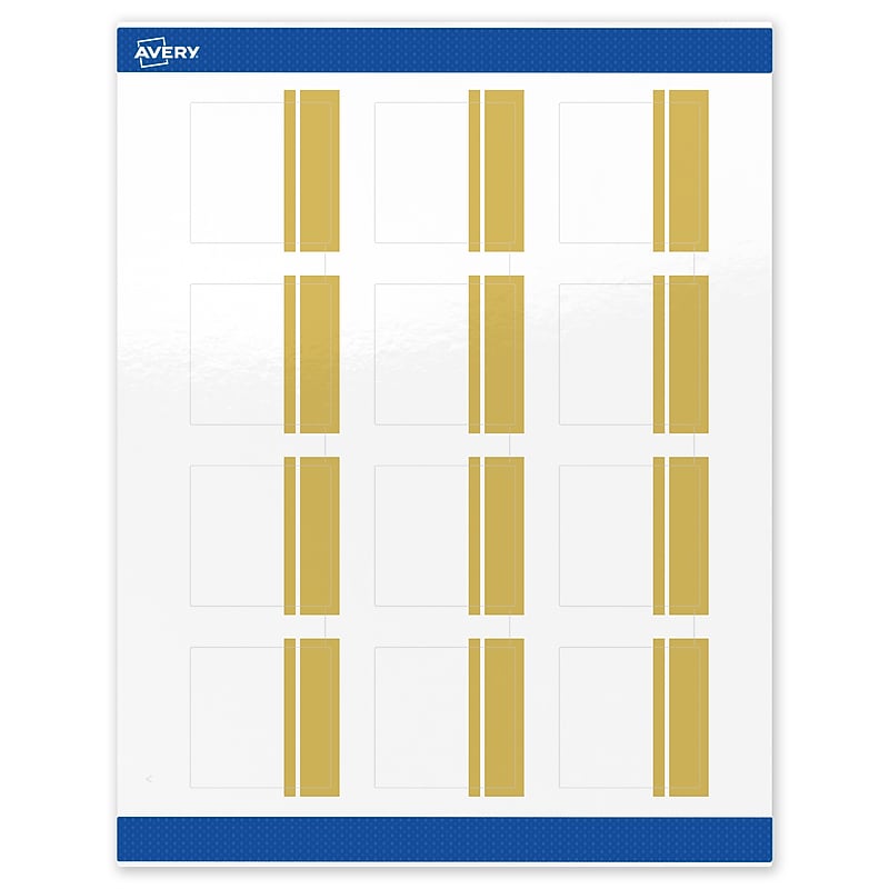 Avery Laser/Inkjet Square Multipurpose Labels, 2" x 2", White, 120/Pack (S00-DKC) image 1