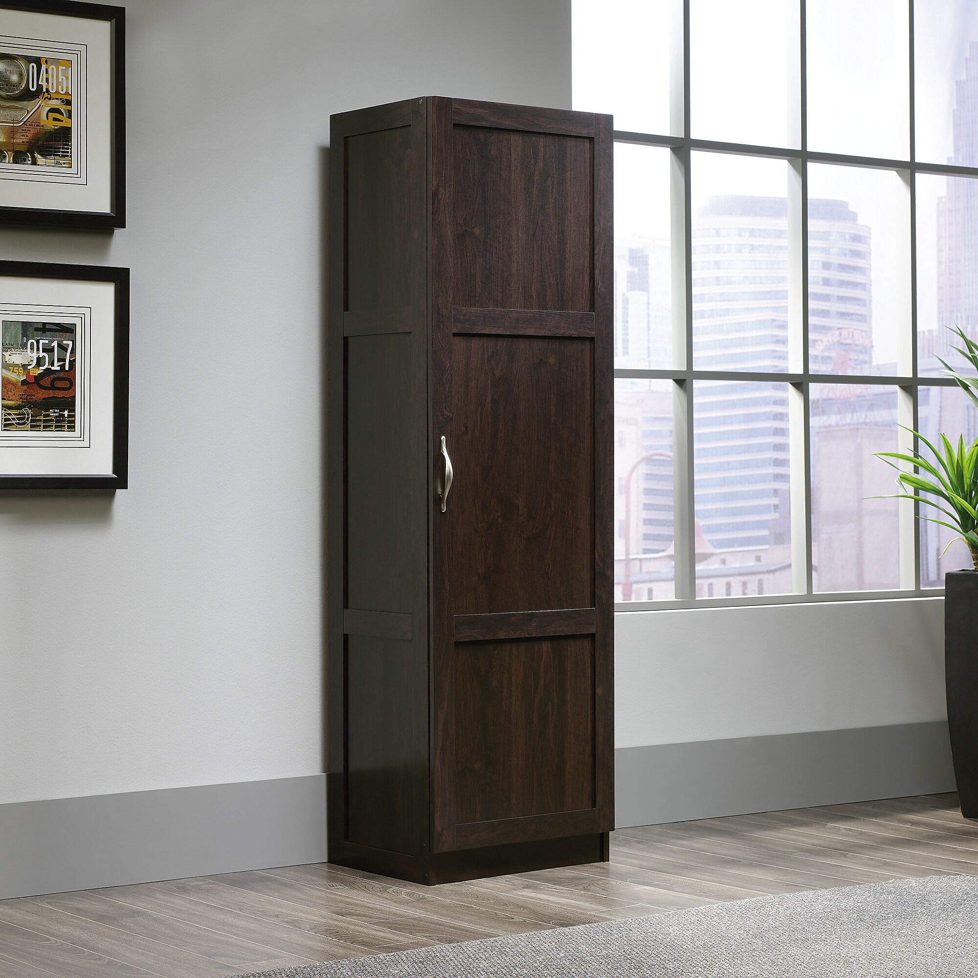 Sauder Sauder Select 60″ H Storage Cabinet with  Shelves Cinnamon Cherry Finish finish (419620) Sansujyuku sansujyuku.com