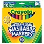 Crayola Ultra-Clean Washable Kids Marker, Broad Tip, Assorted Colors, 10/Pack, 8 Packs/Bundle (BIN587851-8)~#|#~724AB178-D85D-4898-B58F0C473176CFA3_sc7