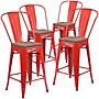 Flash Furniture Lily Contemporary Metal Vertical Back Counter Height Stool, Red, 4-Pieces/Pack (4CH3132024GBRDW)~#|#~724B1963-4691-4063-8280248854A05F2E_sc7