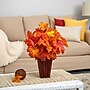 Nearly Natural 19" Autumn Maple Leaf Artificial Plant in Decorative Planter (P1548-OG)~#|#~724E0E60-972E-49A8-843E02D4703FD897_sc7