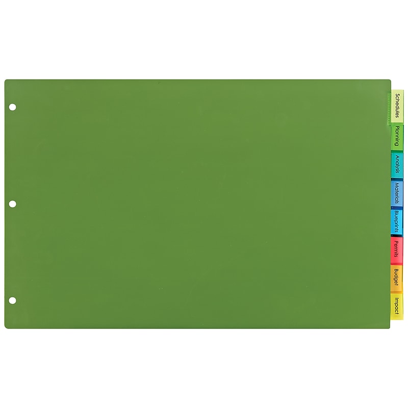 Avery Big Tab Insertable Plastic Dividers for 11" x 17" Binders, 8 Tabs, Multicolor (11179) image 1