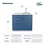 Viva Comfort 36.32'' H x 36" L Medical Cabinet with Right Sink, 3-Drawers, Blueberry (902BASE36RSBL)~#|#~7254F9D4-671E-4336-A4790F59B505015C_sc7