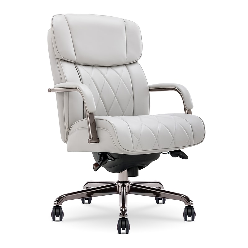 La-Z-Boy Symphony Ergonomic Bonded Leather Swivel Executive Chair, Gray and Graphite (CCHR10013B) image 1