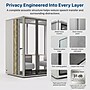 Uncaged Ergonomics Modular Acoustic Office Pod with Ventilation, Lighting and Power, Large, White (POD-L-White)~#|#~725B9CEE-BE1B-4C91-85CF54BA3A820223_sc7