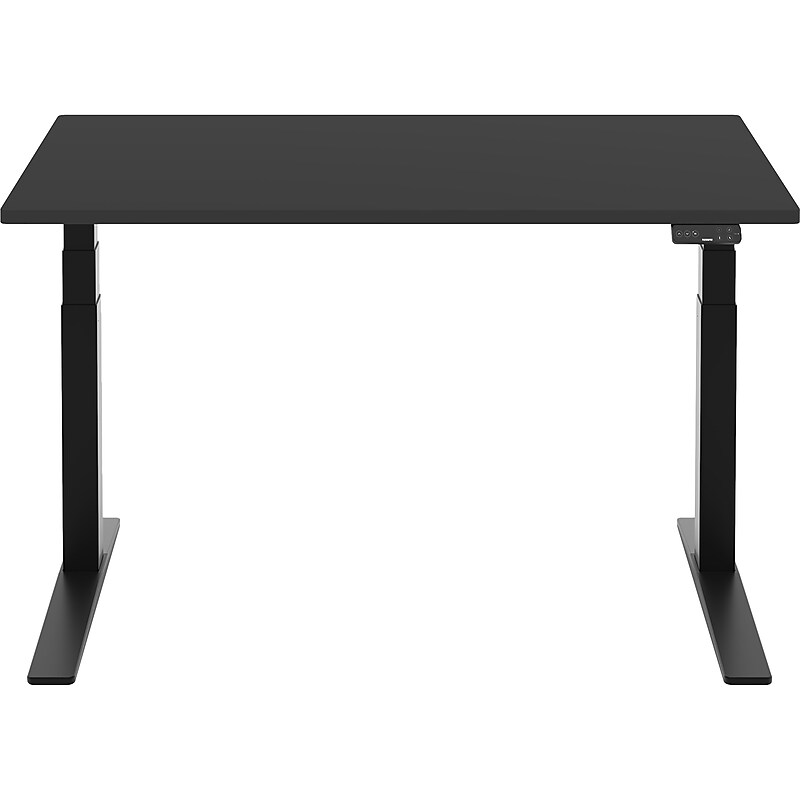 FlexiSpot E7 Pro 55"W Electric Adjustable Chipboard Standing Desk, Black (E7BPRO5528-B) image 1
