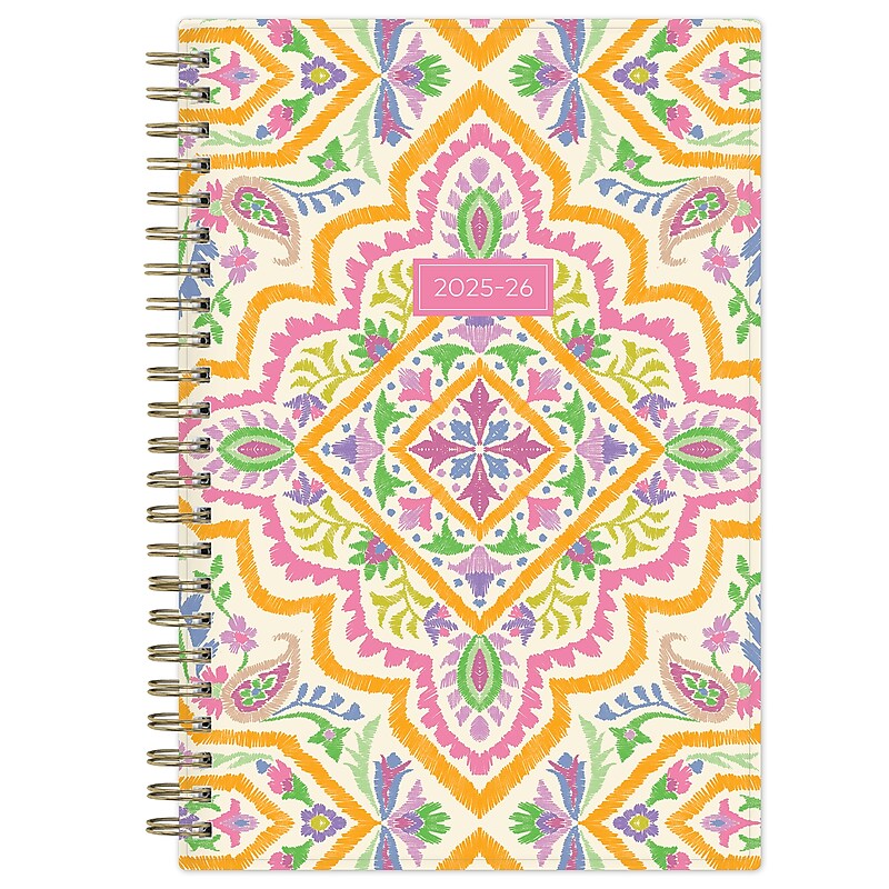 2025-2026 Blue Sky Bessa 5" x 8" Academic Year Weekly & Monthly Planner, Plastic Cover, Multicolored (154993) image 1