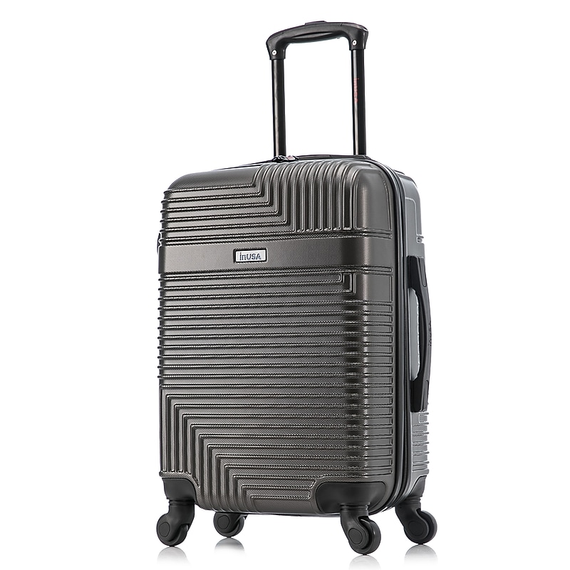 InUSA Resilience 20" Hardside Carry-On Suitcase, 4-Wheeled Spinner, TSA Checkpoint Friendly, Charcoal (IURES00S-COA) image 1