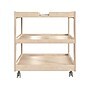Flash Furniture Bright Beginnings Mobile 2-Section Storage Cart, 26.5"H x 23.5"W x 23.5"D, Brown (MK-ME14795-GG)~#|#~72697331-75DF-4C2E-99F863945E7B34B1_sc7