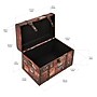 Household Essentials Medium Decorative Storage Trunk, Faux Leather and Metal Accents, Antique Brown (HH9245-1)~#|#~7269B4BF-E15E-4882-A6F3D77F1119D4A6_sc7