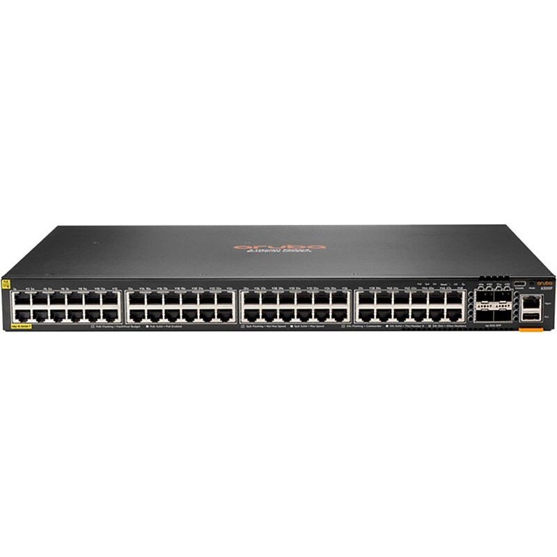 Aruba 6300F 48-Port Managed Switch, Black (JL665A#ABA) image 1