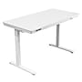 Victor Technology Electric Rectangular Adjustable Glass Standing Desk, White (DC950W)~#|#~7274F76F-9982-45EB-ACF16514BC0C1384_sc7