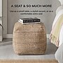 Anji Mountain Sierra Cocoa Fabric Square Pouf Ottoman (AMBPF178-1616)~#|#~72771BCF-8C46-4914-8E5FBBEB6F861A01_sc7