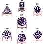 ENHANCE DnD Solid Metal Dice Set, Purple (ENTTDM7520BKWS)~#|#~727826DA-E8F1-4ADF-A520DF0D86D6E3CE_sc7