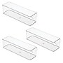 iDESIGN Stackable Plastic Storage Bin, 4" x 14.5"x 4", Clear, 3/Pack (28983M3)~#|#~72786E2C-F8E7-45F6-B3B8A709E2F1F571_sc7