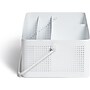 U Brands The Perforated Collection 4-Compartment Metal Desk Storage, White (5720U01-06)~#|#~727C4DF8-76DC-41E0-A5807A9CA4785E8E_sc7