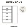 HON® Brigade 600 Series Lateral File Cabinet, A4/Legal/Letter, 5-Drawer, Charcoal, 19 1/4"D (685LS)~#|#~72845E59-2C91-48EB-93D448F31B4439CB_sc7