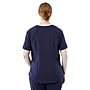 Medline Lex AVE Women's 3-Pockets V-Neck Scrub Top, Navy, X-Large (4802NVYXL)~#|#~72873ABD-B4D5-4AF4-AEDF7B0D0A088590_sc7