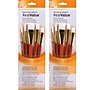 Princeton RealValue Short Handle Mixed Media Synthetic Taklon Variety Brush Set, 5/Set, 2 Sets/Bundle (PBXPR9151-2)~#|#~728A43F5-E19F-47A3-B3A574AC2617ADDE_sc7