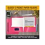 Better Office Glossy 2-Pocket Portfolio Folder, Hot Pink, 25/Pack (80191-25PK)~#|#~728BA213-00D9-4B64-B363921F94C1433E_sc7