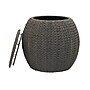 Household Essentials Handwoven Paper Rope Barrel Wicker Storage Basket Side Table, Gray (ML-4222)~#|#~7290605E-BC83-484D-8DAB9A0E927E4E57_sc7