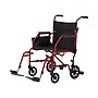 Medline Transport Wheelchair, Fixed Full Length Arms, Burgundy (MDS808200WAT)~#|#~7296AD9B-6F45-4562-B9460022B435C9F4_sc7