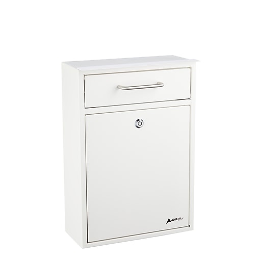 AdirOffice Steel Large Wall Mounted Drop Box Interoffice Mailbox