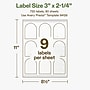 Avery Arched Laser/Inkjet Multipurpose Labels, 3" x 2-1/4", Off-White (720/Box)~#|#~72A8D296-7B17-4C3F-A23B9B5D44AEDF8D_sc7