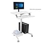 Mount-It! 28"W Adjustable Mobile Sit-Stand Computer Workstation, White (MI-7979W)~#|#~72AB0CE8-D966-4B96-B55004D16844F291_sc7