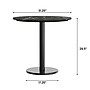 Flash Furniture TopGuard 31.25" Round Wood Dining Table with Round Base, Black Faux Marble/Black Base (STRD31BMATR18)~#|#~72AB5FB3-FB1E-42B4-97C85A7D4EC147EA_sc7