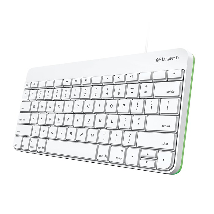 Logitech Lightning Connector Wired Keyboard For iPad, White (920