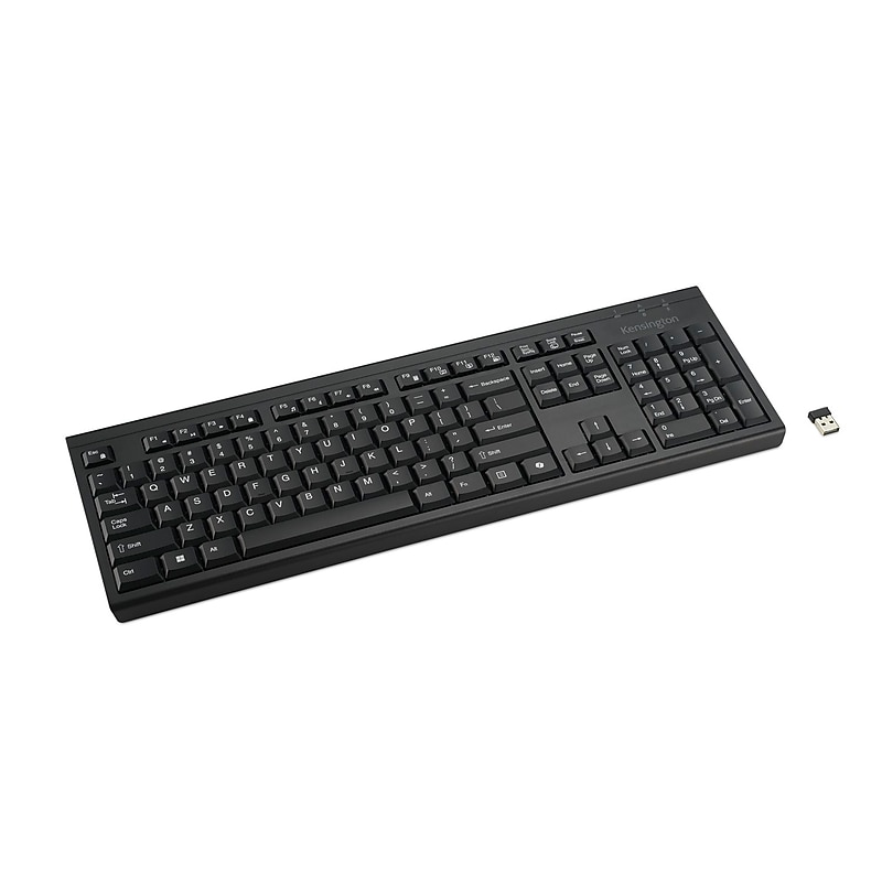 Kensington KB270 EQ Rechargeable AI Wireless Keyboard, Black (K75558NA) image 1