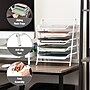 Mind Reader 5-Tier Stackable Paper Desk Tray Organizer, Metal, White (5TPAPER-WHT)~#|#~72B6B307-8DF8-40EF-AB5D8C92722F06FE_sc7