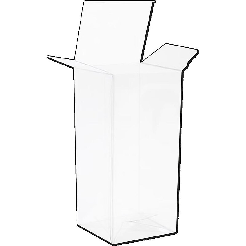 JAM Paper Pop & Lock Top Clear Gift Boxes, 2 3/16" x 2 3/16" x 4 7/8", 25/pack (CB-PLB334) image 1