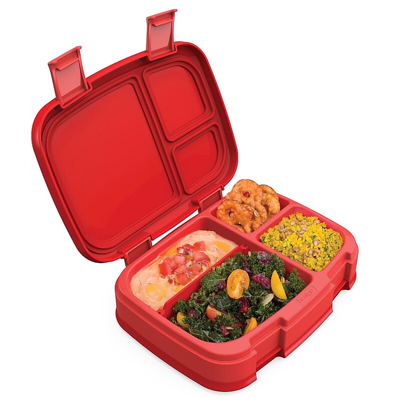 Bentgo Fresh Bento Box, 4-Compartment, Red, 39.2 oz. (BGOFR-2R) image 1