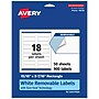 Avery Laser/Inkjet Rectangle Multipurpose Labels, 15/16" x 3-7/16", White, 900 Labels/Box (94218)~#|#~72C1195E-983F-44CA-BDAAAB1AF04A5780_sc7