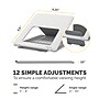 Fellowes Breyta Collection 9.25" x 10.55" Adjustable Plastic Laptop Stands, White (100098501)~#|#~72C11CB4-7CE4-4868-A921047E7B07930D_sc7
