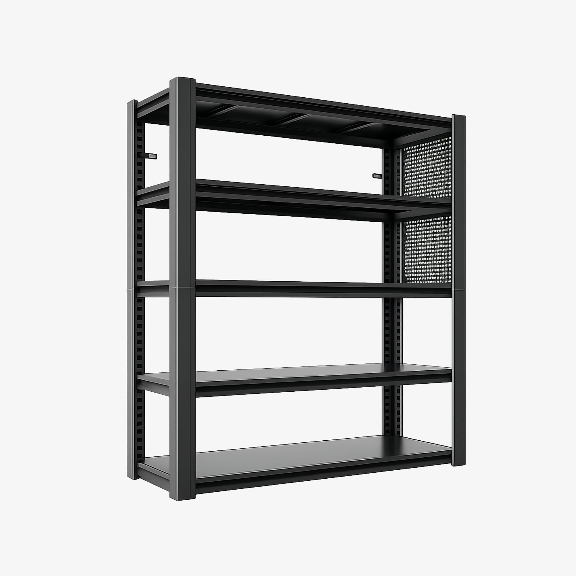 FlexiSpot 5-Shelf Metal Garage Storage Rack with Pegboard, 78″ x 47.2″ x 18″, Black (CJ029-DJ) Sansujyuku sansujyuku.com