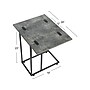 Household Essentials Jamestown 12"W x 19"D Laminate Side Table, Rustic Slate Concrete/Black (8249-1)~#|#~72C8D42F-D5F7-4524-A224E6CEE3222819_sc7