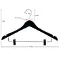 Nahanco 17" Wood Ladies' Concave Suit Hanger, Black, 100/Box (72-17RC)~#|#~72CE6C10-7ACA-4BCF-8E9E1E830B57357A_sc7