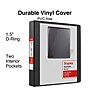Staples 1 1/2" 3-Ring View Binders, D-Ring, Black, 12/Pack (55398CT/26437CT)~#|#~72D02107-3C2A-4AE9-999CDBA88BB09D08_sc7