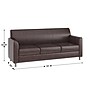 Flash Furniture Hercules Diplomat LeatherSoft Sofa, Brown/Chrome Legs (BT8273BNCHR)~#|#~72D4C58D-BF20-41C7-912050A219BFB2F4_sc7