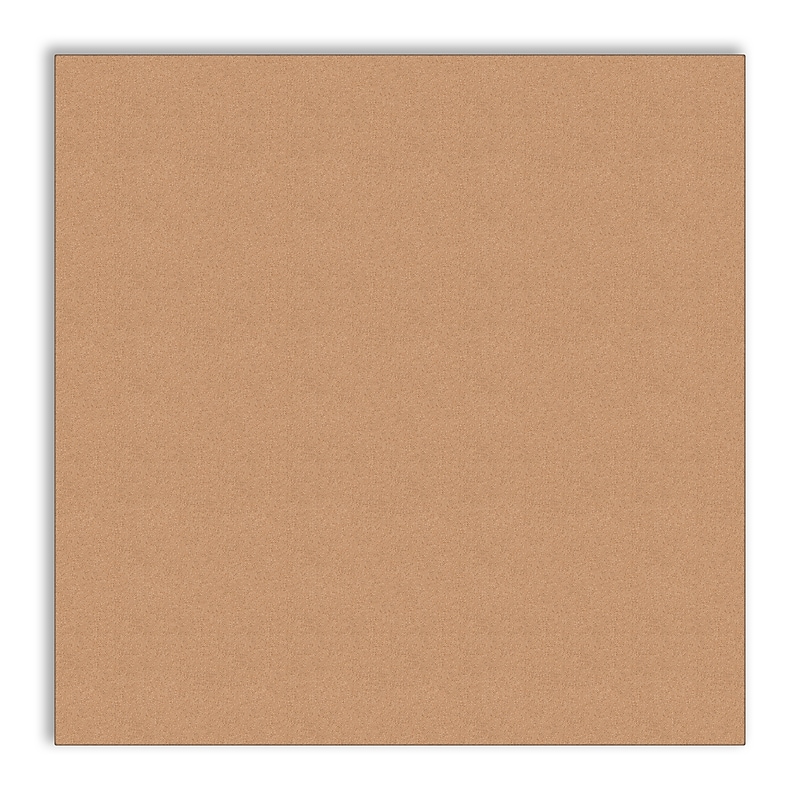 U Brands Cork Bulletin Board, Frameless, 2.5' x 2.5' (4887U00-01) image 1