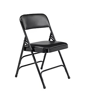Staples Folding & Stacking Chair, Faux Leather | Staples