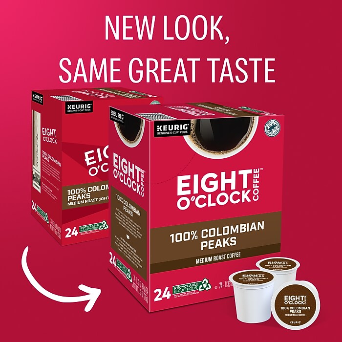 Eight O'Clock Colombian Coffee Keurig® K-Cup® Pods, Medium Roast