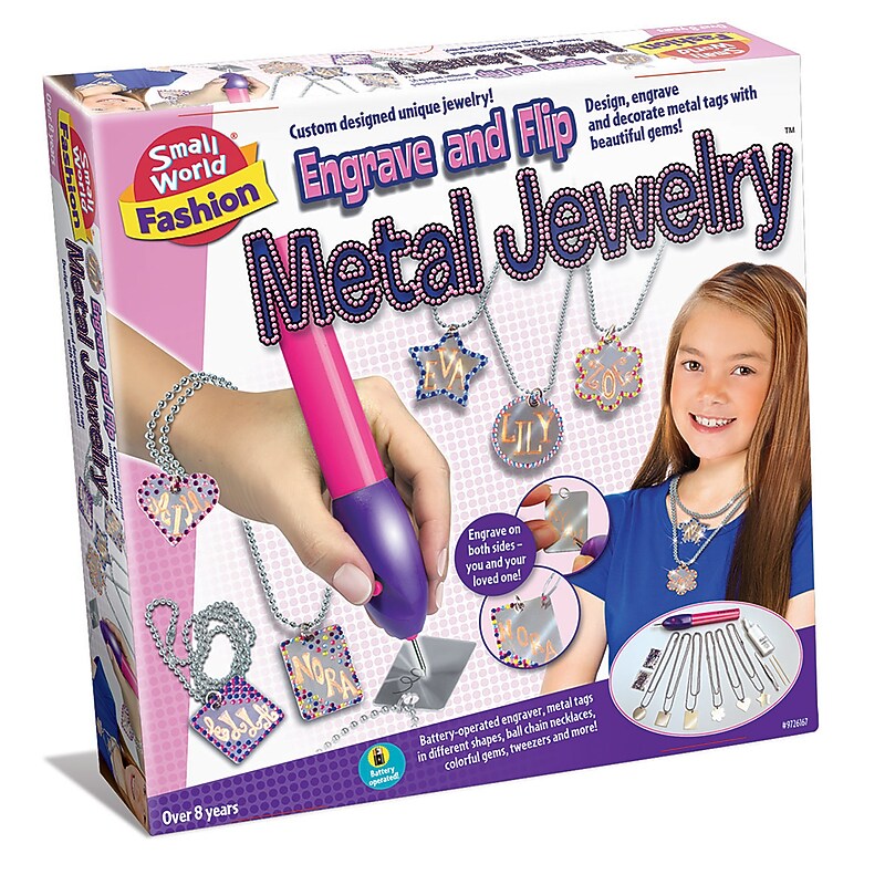 Small World Toys Engrave and Flip Metal Jewelry Kit  (SWT9726167) image 1