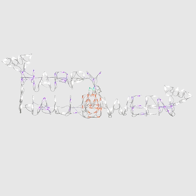 National Tree Company 57" Lighted Happy Halloween Sign (HO76-66806-1) image 1