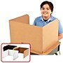 Classroom Products Foldable Cardboard Freestanding Privacy Shield, 13"H x 20"W, Kraft, 20/Box (VB1320 KR)~#|#~72E50752-96A8-4026-8D351D3270497406_sc7