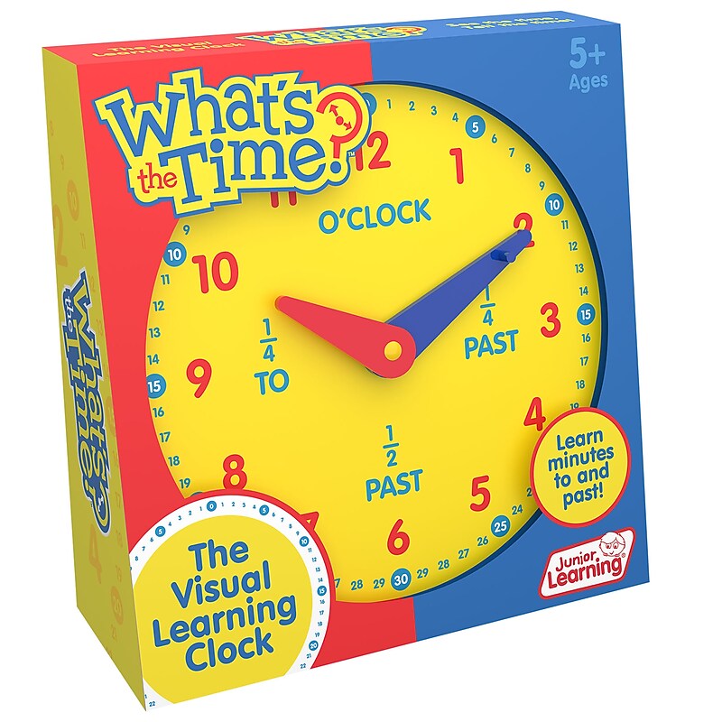 Junior Learning What's the Time? Geared Clock, Multicolored (JRL718) image 1